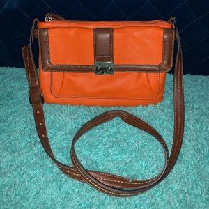 Chaps Leather Orange Purse